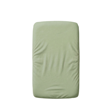 Cearceaf cu elastic dublat 2 in 1 din bumbac, cu interior impermeabil, 50x90 cm, Menta, Twindeco