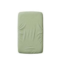 Cearceaf cu elastic dublat 2 in 1 din bumbac, cu interior impermeabil, 50x90 cm, Menta, Twindeco