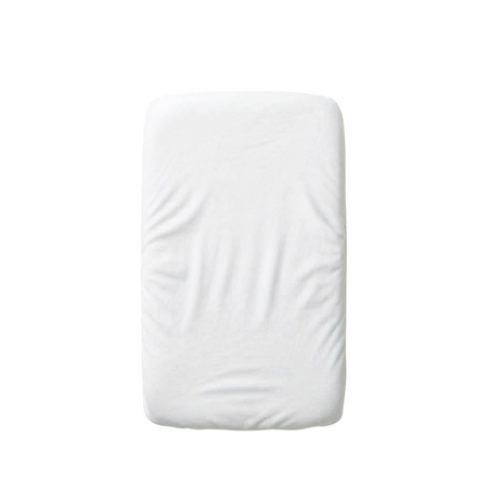 Cearceaf cu elastic dublat 2 in 1 din bumbac, cu interior impermeabil, 50x90 cm, Alb, Twindeco