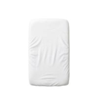Cearceaf cu elastic dublat 2 in 1 din bumbac, cu interior impermeabil, 50x90 cm, Alb, Twindeco