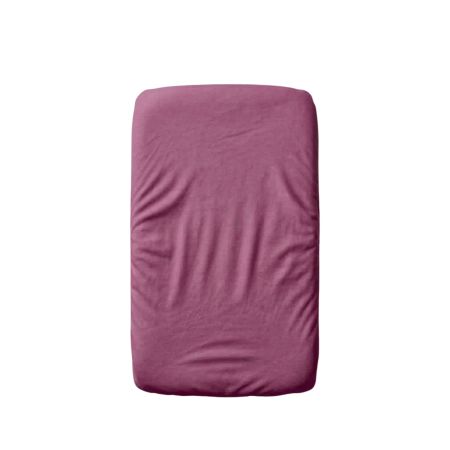 Cearceaf cu elastic dublat 2 in 1 din bumbac, cu interior impermeabil, 50x90 cm, Mov, Twindeco