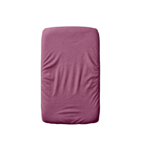 Cearceaf cu elastic dublat 2 in 1 din bumbac, cu interior impermeabil, 50x90 cm, Mov, Twindeco