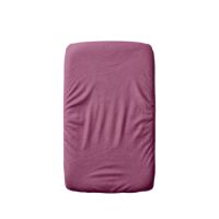 Cearceaf cu elastic dublat 2 in 1 din bumbac, cu interior impermeabil, 50x90 cm, Mov, Twindeco