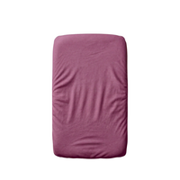 Cearceaf cu elastic dublat 2 in 1 din bumbac, cu interior impermeabil, 50x90 cm, Mov, Twindeco