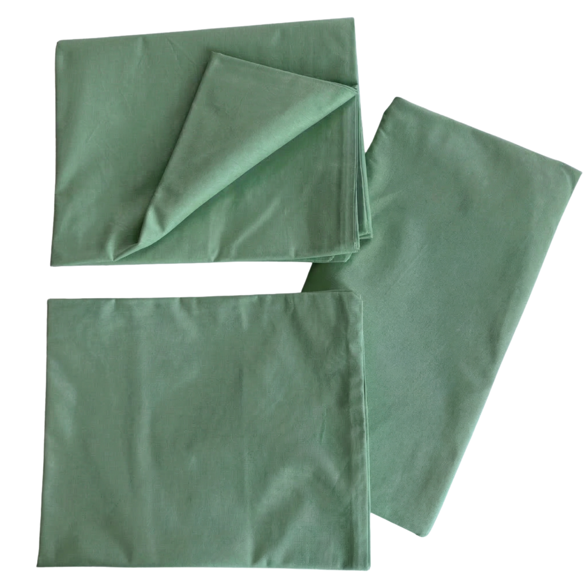 Set lenjerie din bumbac organic, 120 x 60 cm, Menta, 3 piese, Twindeco