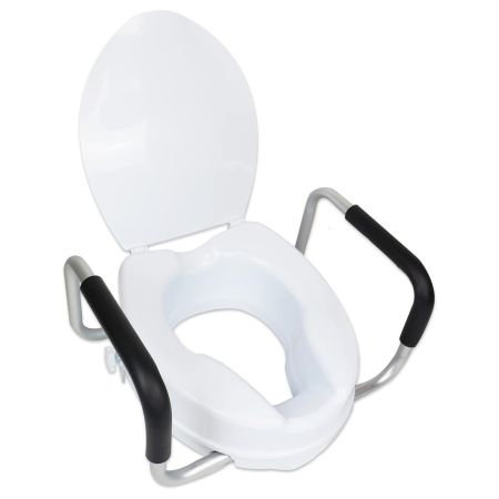 Inaltator WC cu capac si manere, inaltime 10 cm, Alb, Pepe