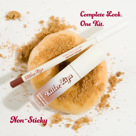 Kit Luciu de buze 3.8 ml + Creion de buze 1 g Pucker Up, Brown Sugar, Killer Lips 771458