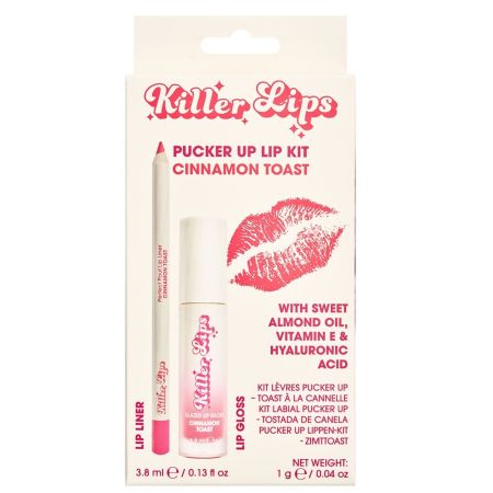 Kit Luciu de buze 3.8 ml + Creion de buze 1 g Pucker Up, Cinnamon Toast, Killer Lips