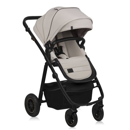 Carucior reversibil 2 in 1 cu multiple accesorii Amber Plus, pana la 22 kg, Bej, 0-4 ani, Lionelo 771489