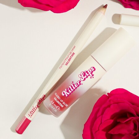 Kit Luciu de buze 3.8 ml + Creion de buze 1 g Pucker Up, Valentine, Killer Lips 771513