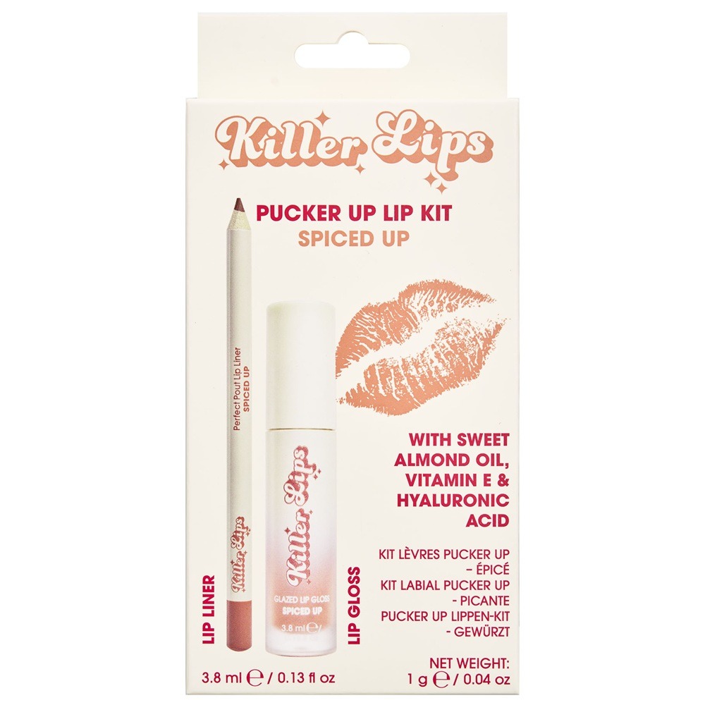 Kit Luciu de buze 3.8 ml + Creion de buze 1 g Pucker Up, Spiced Up, Killer Lips