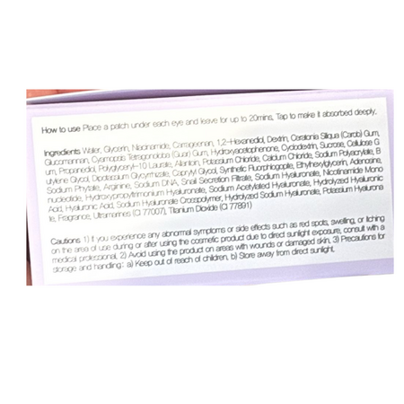 Patch-uri hidrogel pentru zona ochilor PDRN NMN Firming, 60 bucati, Dr. Hedison 771629