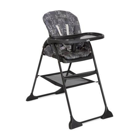 Scaun de masa pentru copii Mimzy Snacker, ABC Charcoal, 6 luni+, Joie 771680