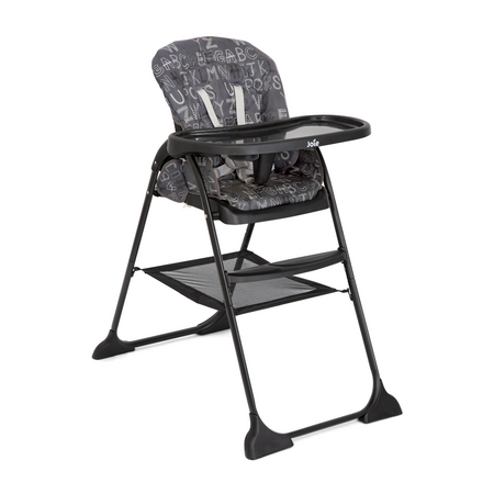 Scaun de masa pentru copii Mimzy Snacker, ABC Charcoal, 6 luni+, Joie 771680