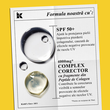 Serum cu protectie solara si peptide de colagen UV Better Screen SPF50+, 50 ml, Kiehl's 771805