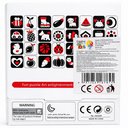 Set carduri stimulare vizuala rosu-negru, 3-6 luni, OEM 771841