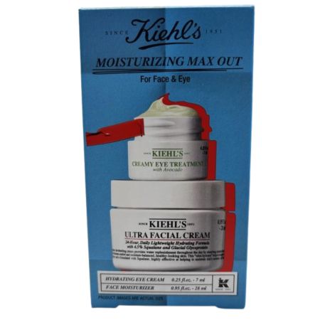 Set crema fata Ultra Facial + crema ochi Avocado Moisturizing Max Out, 28 ml + 7 ml, Kiehl's 771857