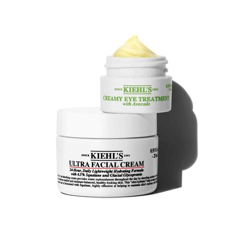 Set crema fata Ultra Facial + crema ochi Avocado Moisturizing Max Out, 28 ml + 7 ml, Kiehl's 771855
