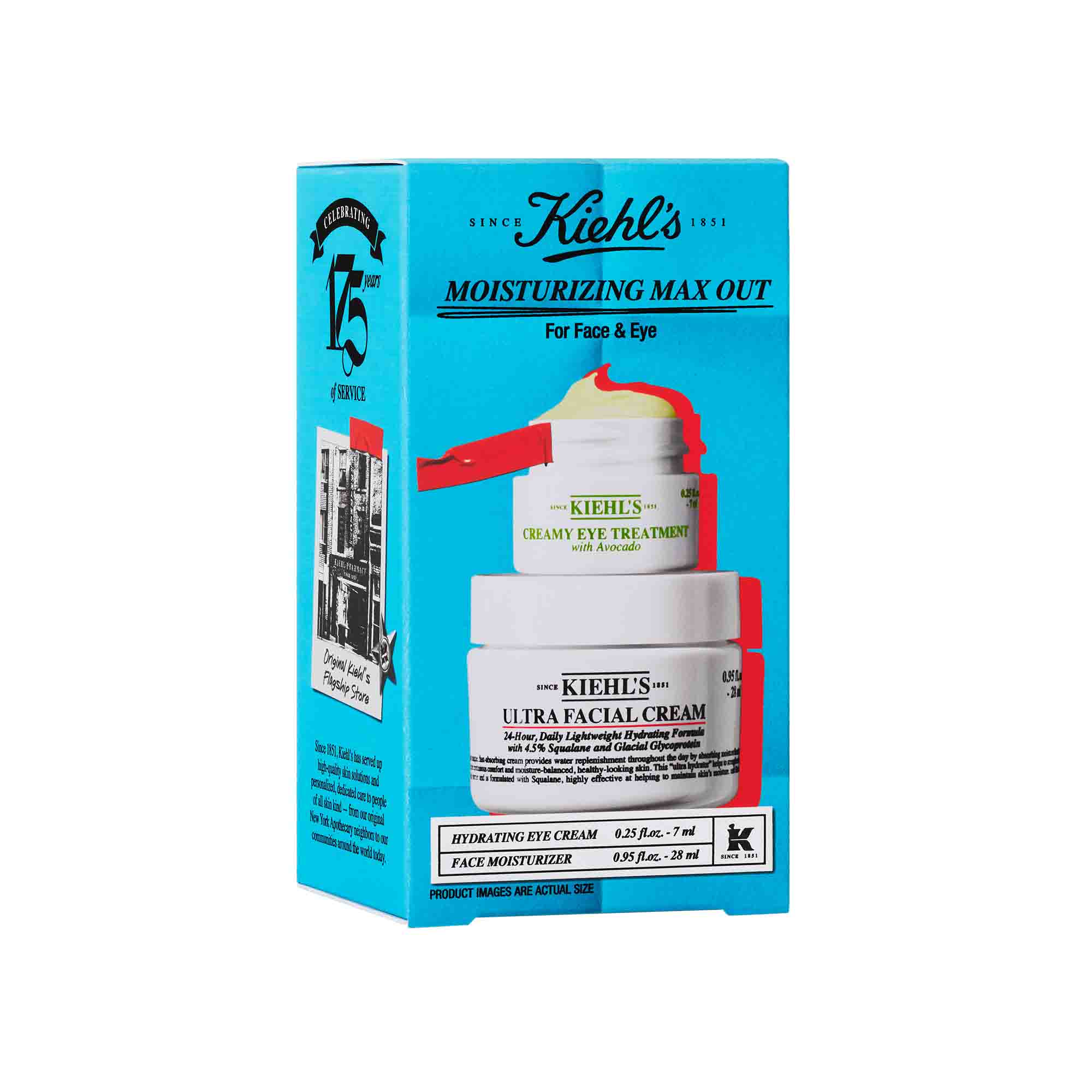 Set crema fata Ultra Facial + crema ochi Avocado Moisturizing Max Out, 28 ml + 7 ml, Kiehl's