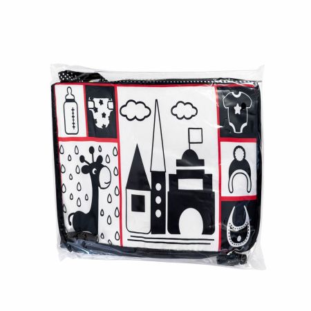 Carticica textila senzoriala pentru bebelusi Carte educativa cu activitati, 0-3 ani, Oem