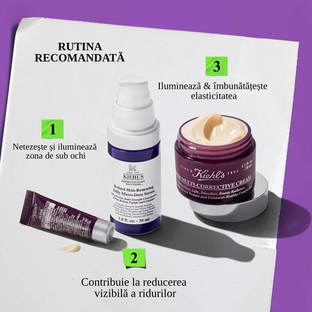 Set retinol Skin + crema Multi Corrective + crema anti-rid Age-Less Experts, 30 ml + 50 ml + 3 ml, Kiehl's 771881
