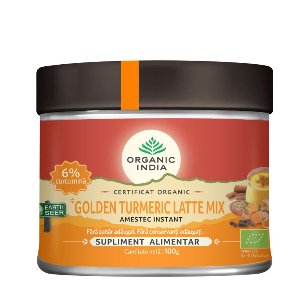 Golden Turmeric Latte Mix BIO, 100 g, Organic India