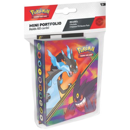 Mini portofoliu pentru depozitarea cartilor + 1 pachet booster, Mini Portfolio w/ Booster 26Q1, 6 ani+, Pokemon TCG