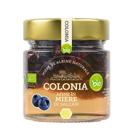 Afine in miere de salcam, 250 g, Colonia