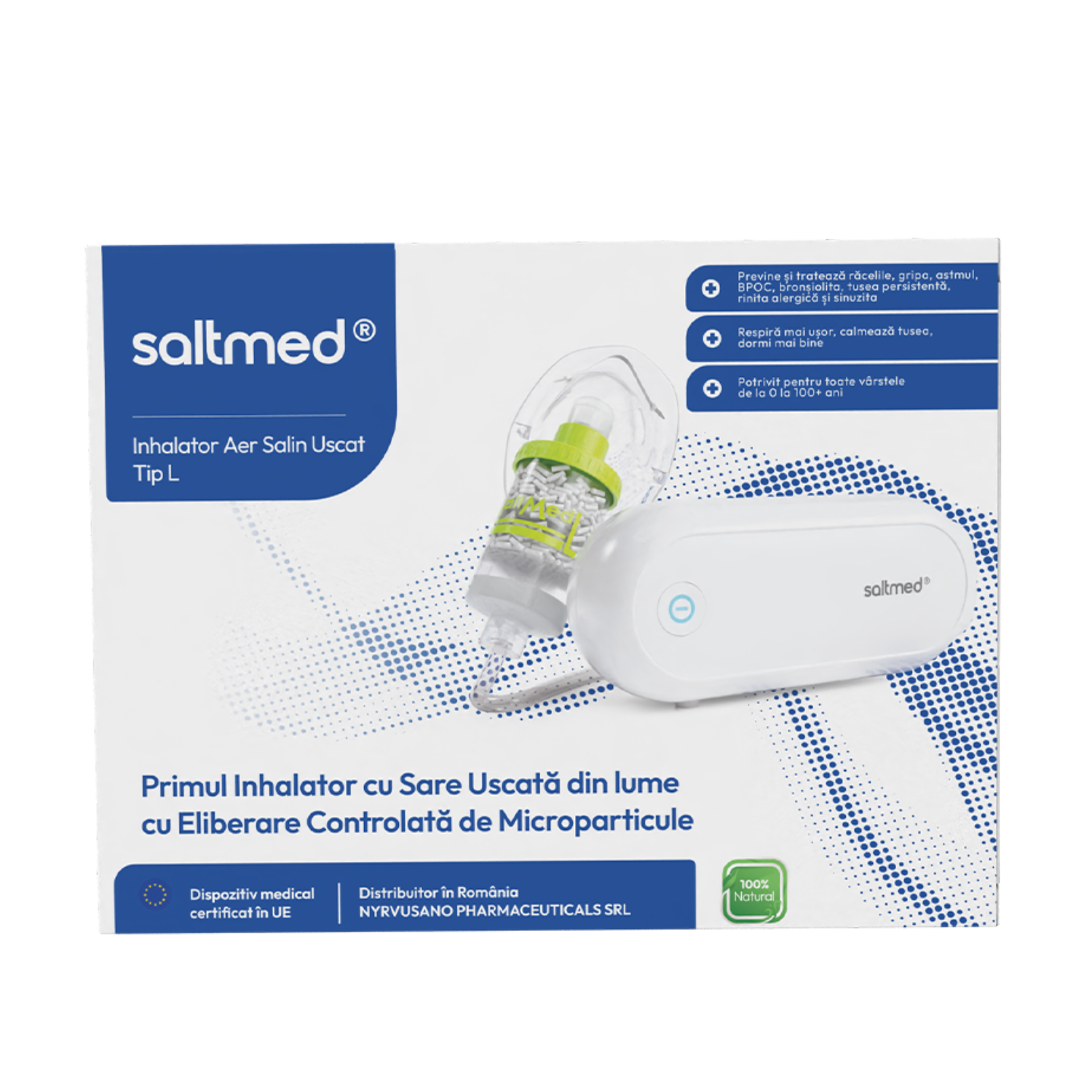 Inhalator aer salin uscat Tip L, Saltmed