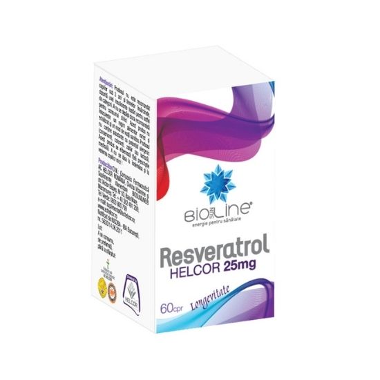 Resveratrol 25mg, 60 comprimate, BioSunLine