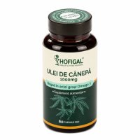 Ulei de canepa, 1000 mg, 60 capsule moi, Hofigal