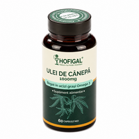 Ulei de canepa, 1000 mg, 60 capsule moi, Hofigal