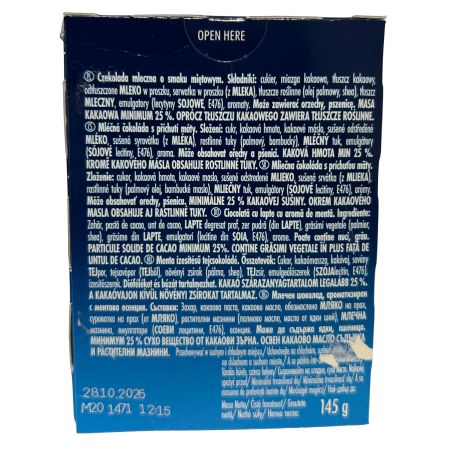 Ciocolata cu lapte si aroma de menta, 145 g, Terry’s 772615