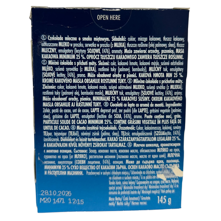 Ciocolata cu lapte si aroma de menta, 145 g, Terry’s 772615