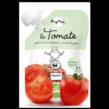 Piure Bio cu 65% rosii, 4-6 luni, 120 g, Popote