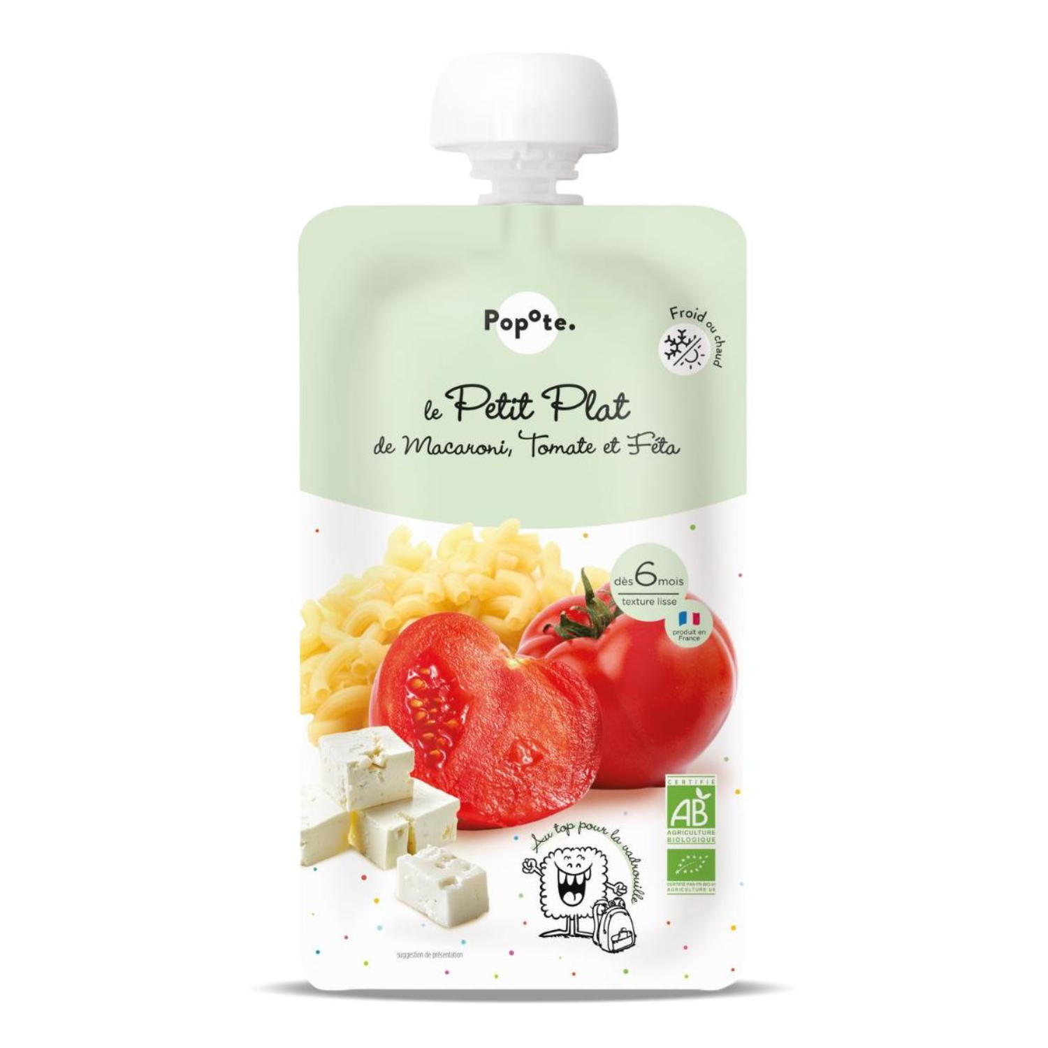 Mancare din paste cu branza feta si rosii, +6 luni, 180 g, Popote