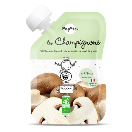 Piure cu 41% ciuperci, 4-6 luni, 120 g, Popote