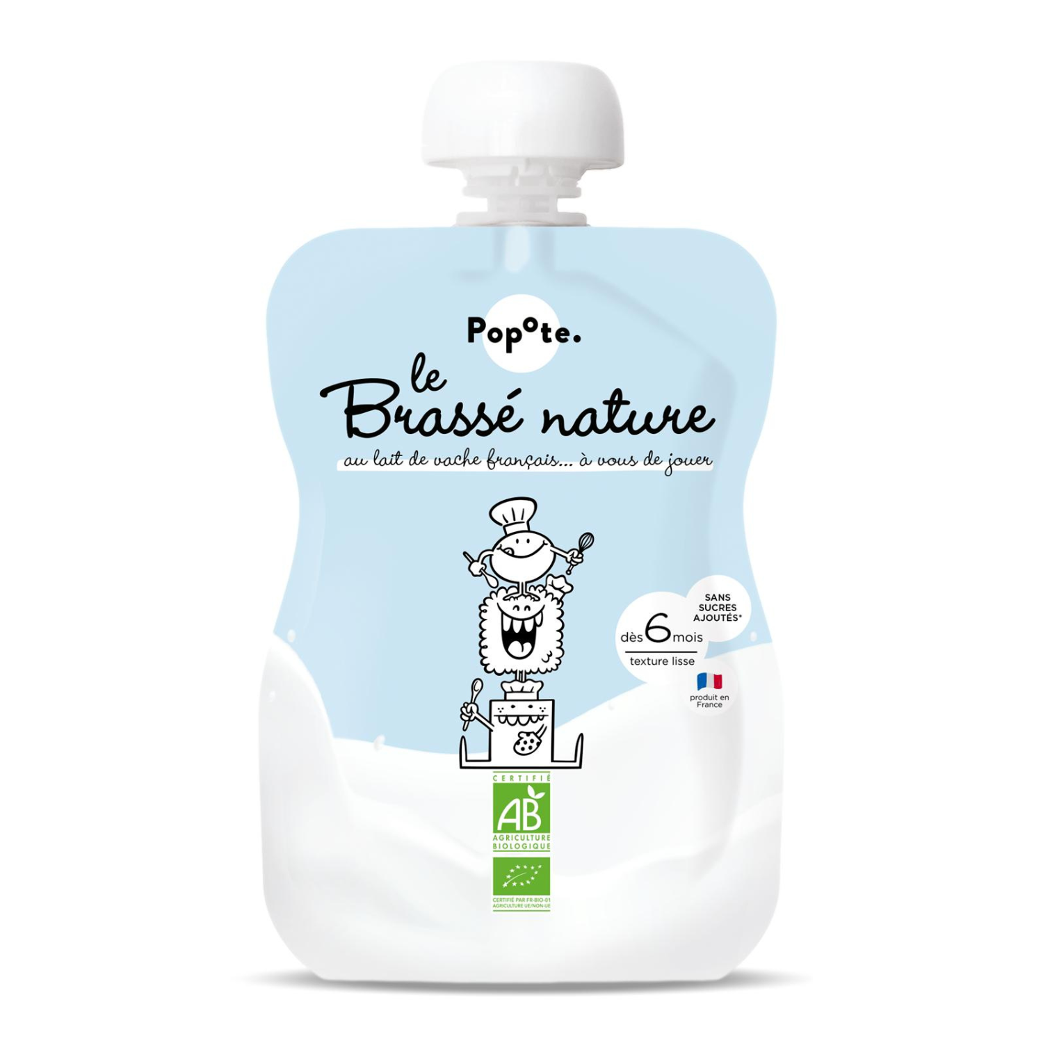 Iaurt natural Bio, +6 luni, 100 g, Popote