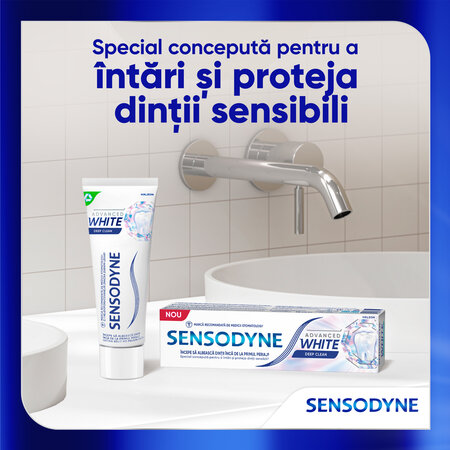 Pasta de dinti pentru albire Advance White Deep Clean, 75 ml, Sensodyne 772834
