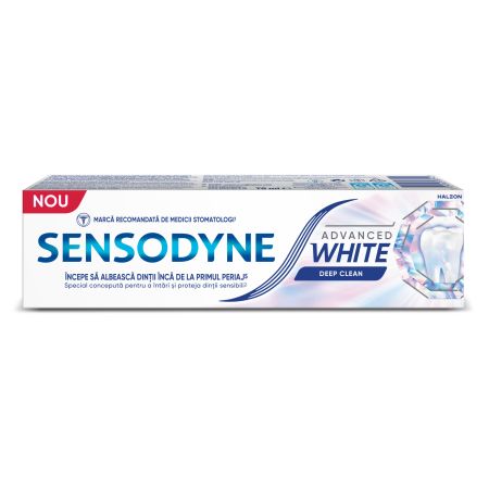Pasta de dinti pentru albire Advance White Deep Clean, 75 ml, Sensodyne