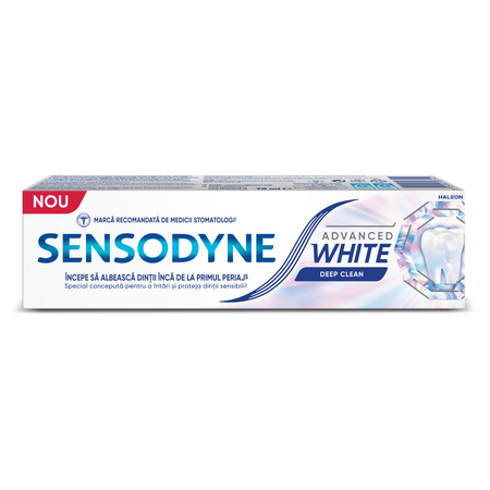 Pasta de dinti pentru albire Advance White Deep Clean, 75 ml, Sensodyne