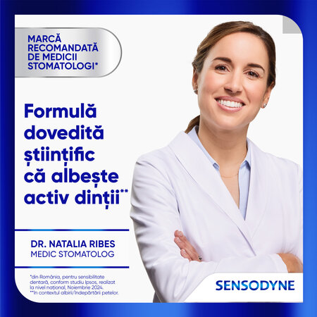 Pasta de dinti pentru albire Advance White Deep Clean, 75 ml, Sensodyne 772830