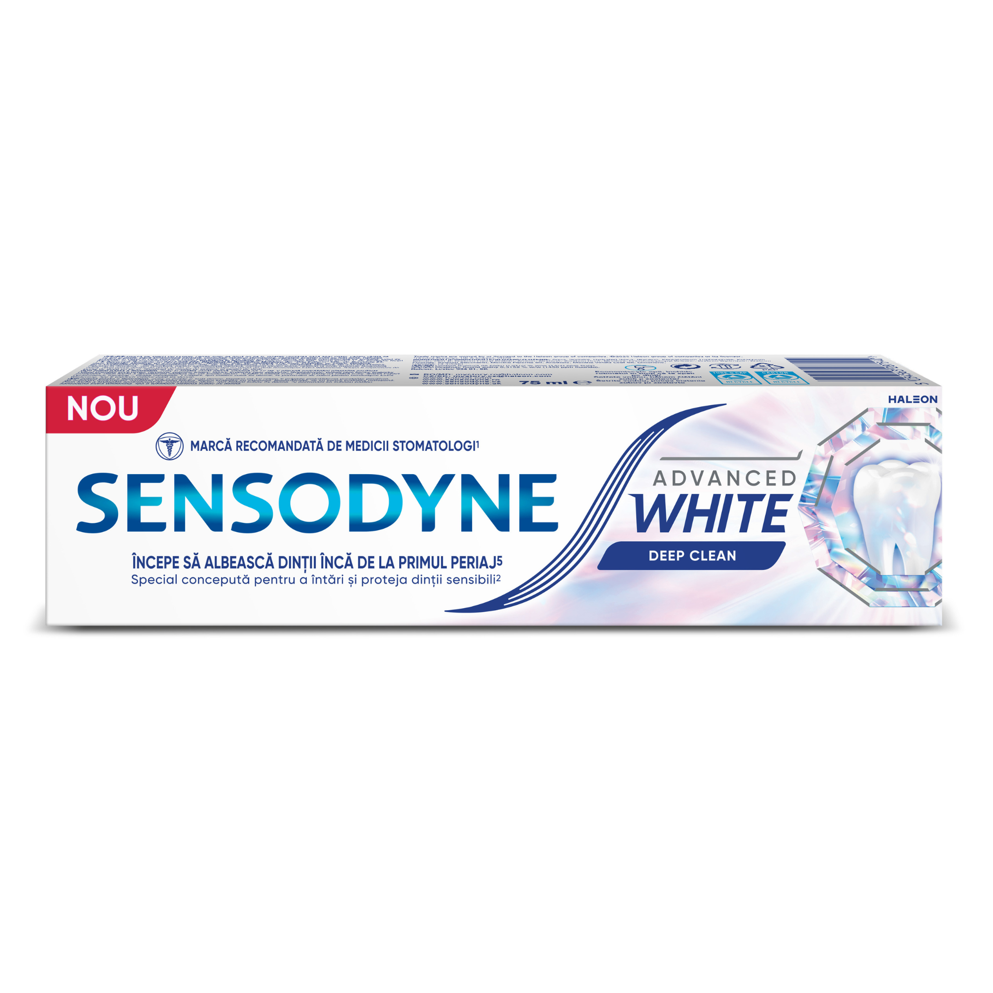 Pasta de dinti pentru albire Advance White Deep Clean, 75 ml, Sensodyne
