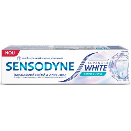 Pasta de dinti pentru albire Advance White Enamel Defence, 75 ml, Sensodyne