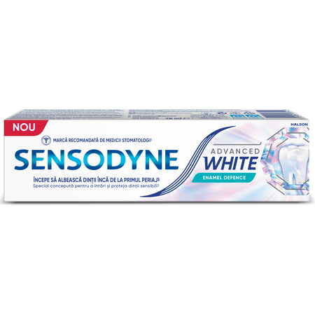 Pasta de dinti pentru albire Advance White Enamel Defence, 75 ml, Sensodyne