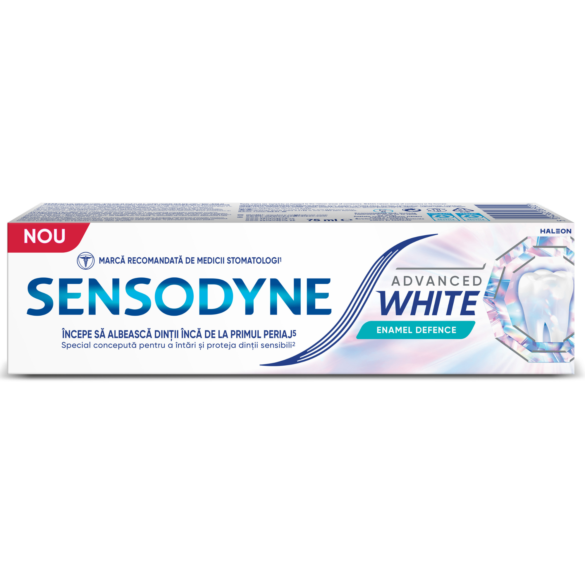 Pasta de dinti pentru albire Advance White Enamel Defence, 75 ml, Sensodyne