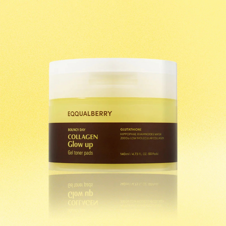 Dischete cu hidrogel pentru luminozitate Collagen Glow Up Gel Toner Pad, 140 ml, Eqqualberry 772885