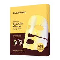 Masca hidrogel pentru luminozitate Collagen Glow Up, 4 bucati, Eqqualberry