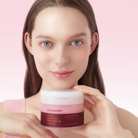 Dischete cu hidrogel pentru hidratare Collagen Pore Tight Up, 140 ml, Eqqualberry 772906
