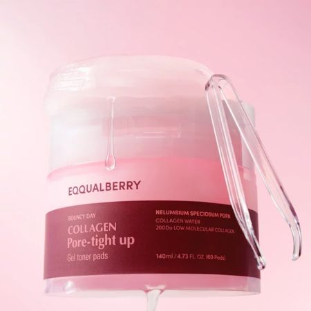 Dischete cu hidrogel pentru hidratare Collagen Pore Tight Up, 140 ml, Eqqualberry 772905